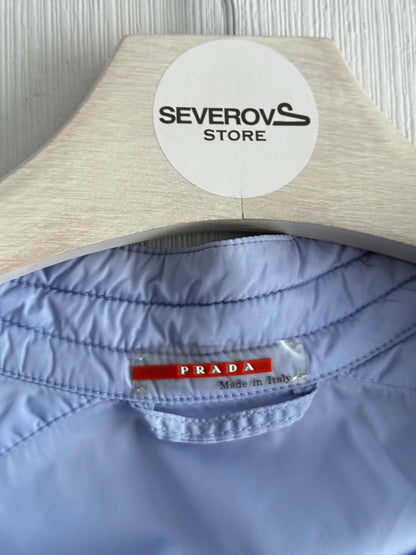 Prada Sport SS00 Nylon Moto Baby Blue Jacket
