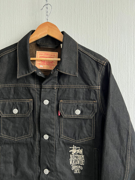 Stussy X Levis Black Denim Jacket Unisex