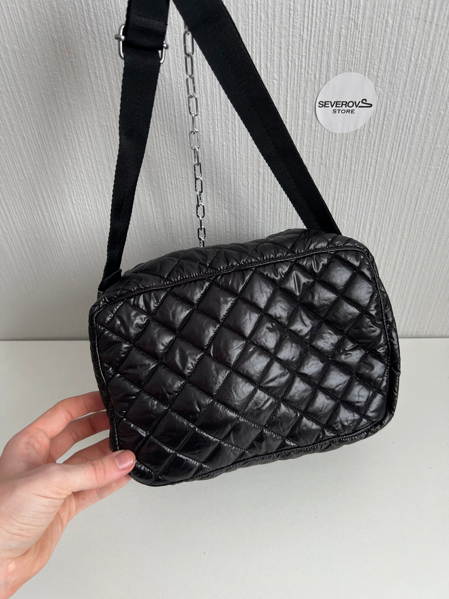Burberry Brit Shield Diamond-Quilted Shoulder Bag