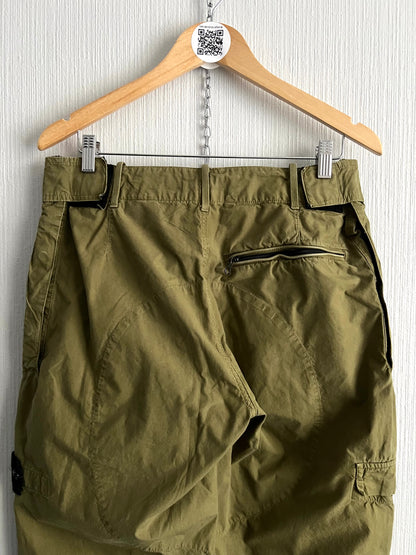 Stone Island Khaki 2010 Loose Cotton Cargo Trousers