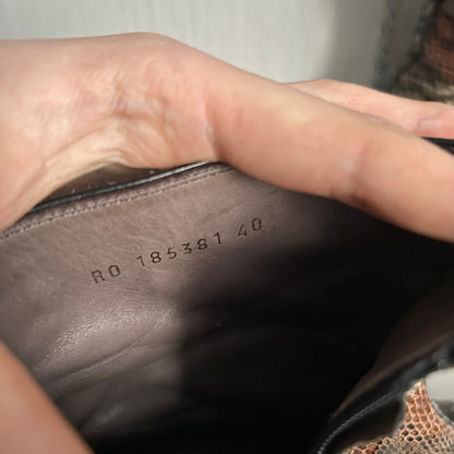 Yves Saint Laurent Wyatt Zip Boots in Genuine Python Leather