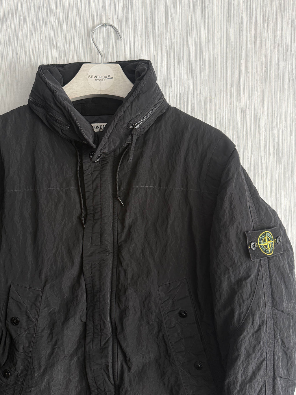 Stone Island AW11 Black Nylon Sheen Mens Down Jacket
