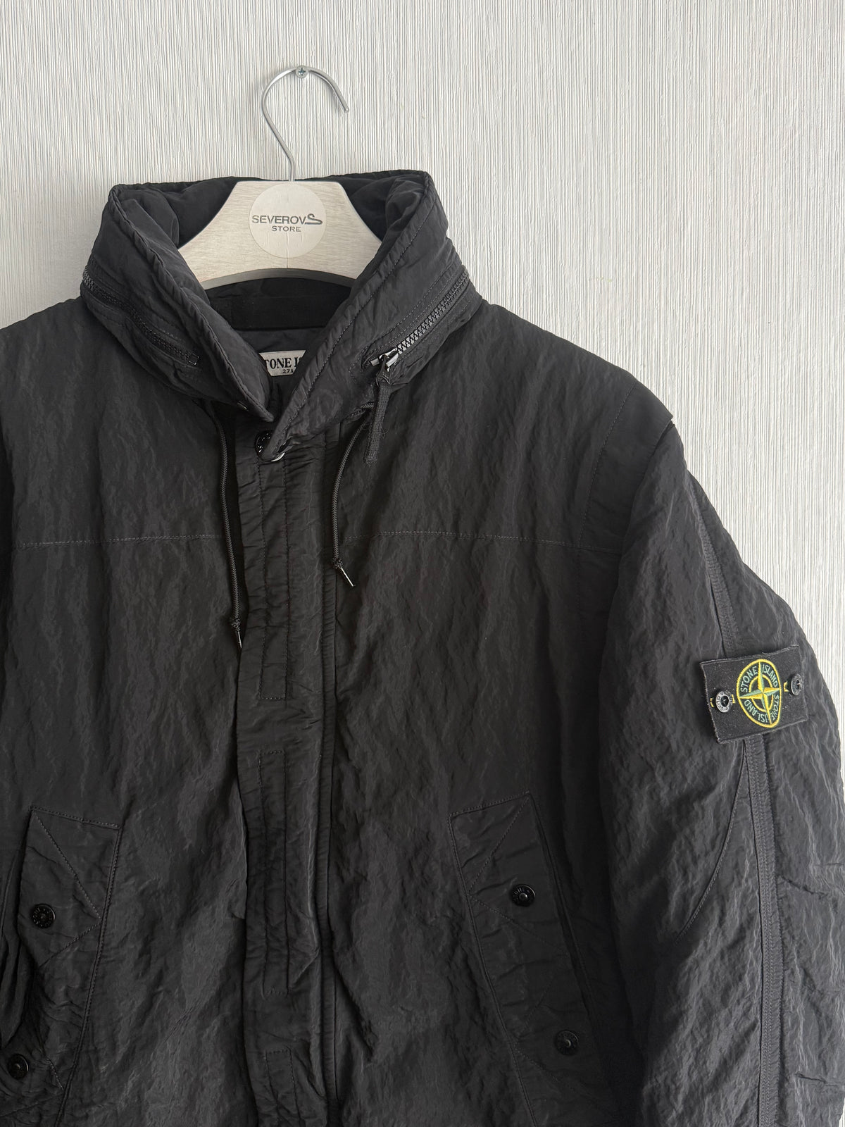 Stone Island AW11 Black Nylon Sheen Mens Down Jacket