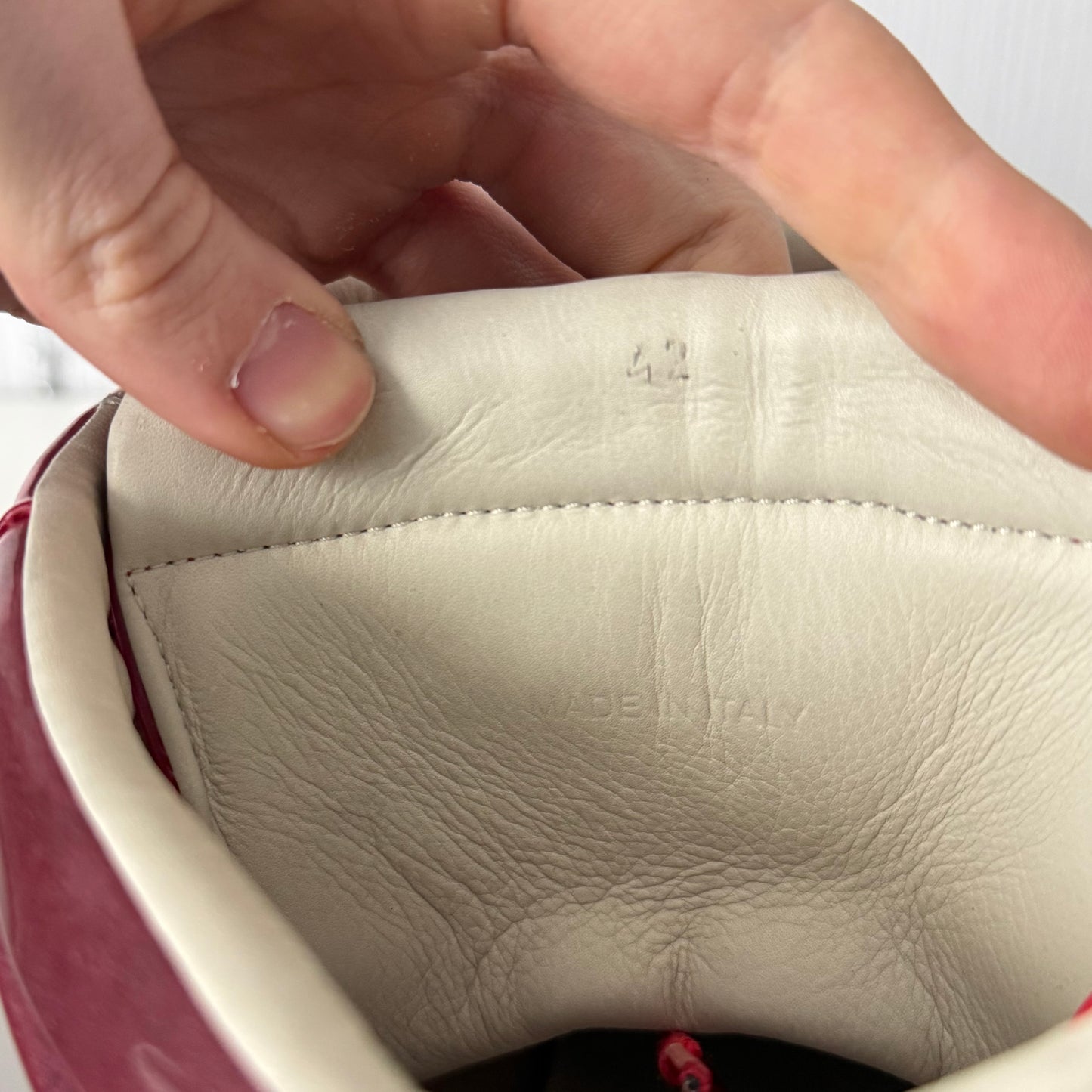 Maison Margiela Future High Top Red PVC Sneakers