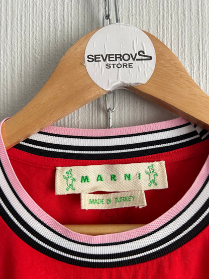 MARNI Bunny Cut & Sewn Red T-shirt