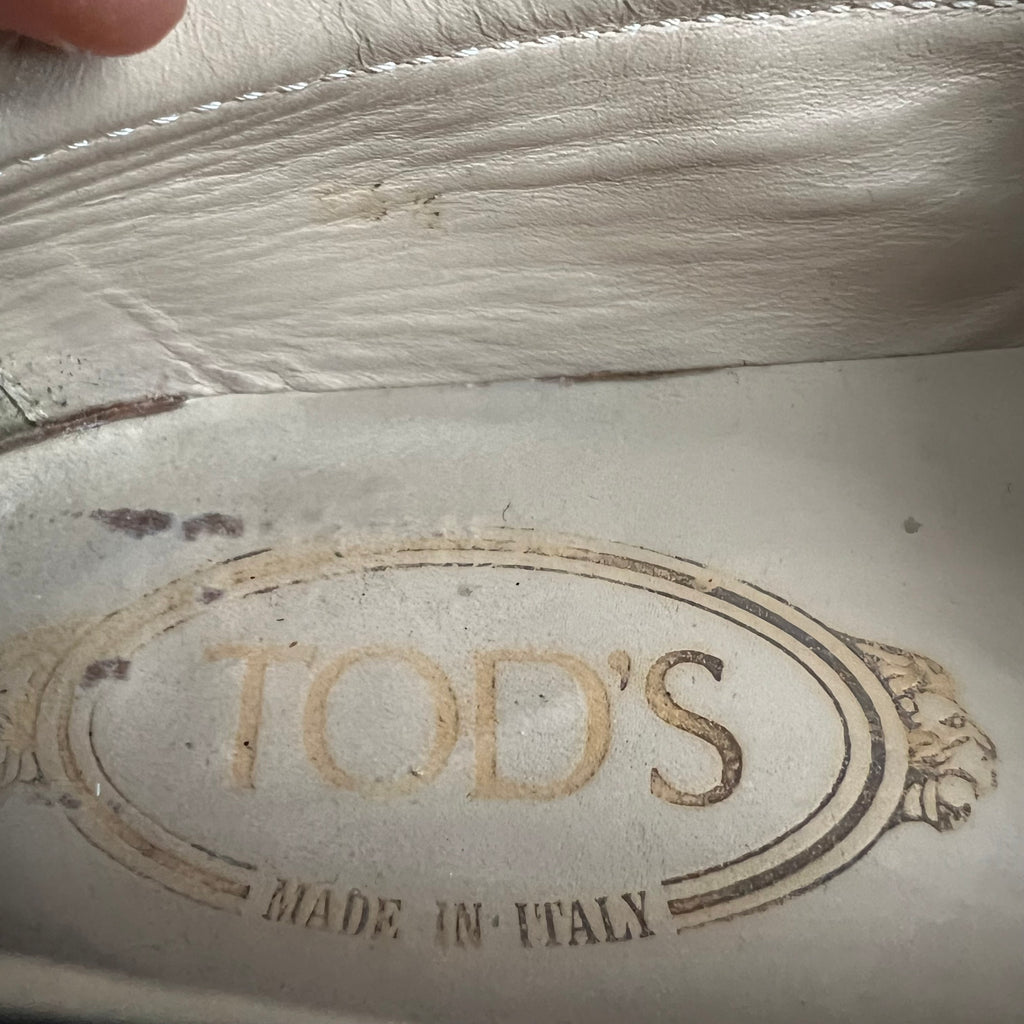 Tod's Patent Double T Black Leather Loafers Womens Shoes
