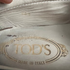 Tod's Patent Double T Black Leather Loafers Womens Shoes