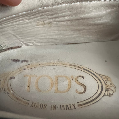 Tod's Patent Double T Black Leather Loafers Womens Shoes