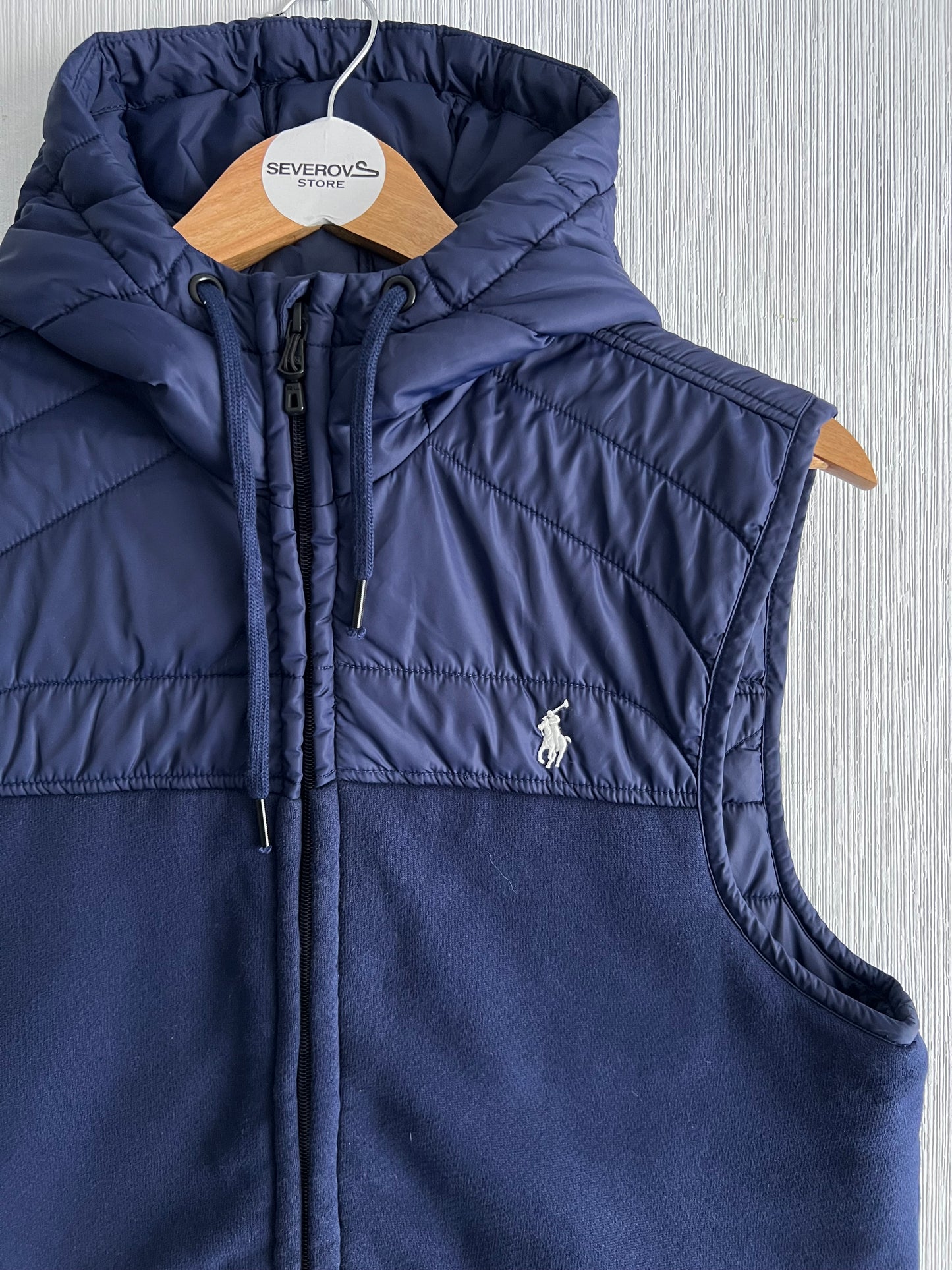 Polo Ralph Lauren Blue Quilted Hooded Vest