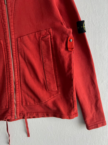 Stone Island AW05 Mens Red Zip Hoodie