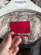 Moncler Gamme Rouge Laiyu Grey Raccoon Fur Printed Down Coat Puffer Jacket