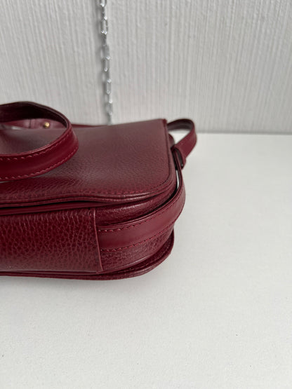 Cartier Vintage Burgundy Leather Shoulder Bag