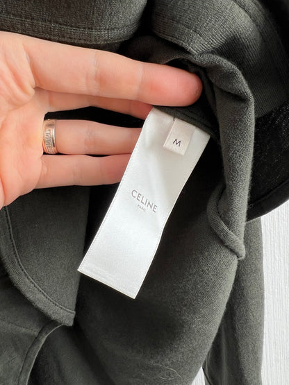 Céline Horse Carriage-embroidered Cashmere Shirt