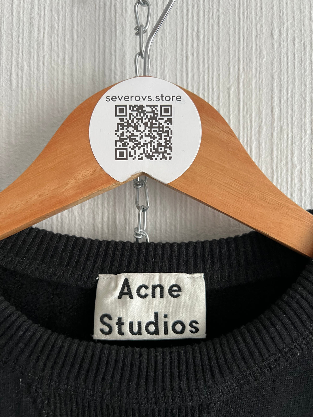 Acne Studios Reverse-logo Black Cotton Sweatshirt — product photo