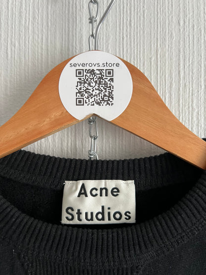 Acne Studios Reverse-logo Black Cotton Sweatshirt