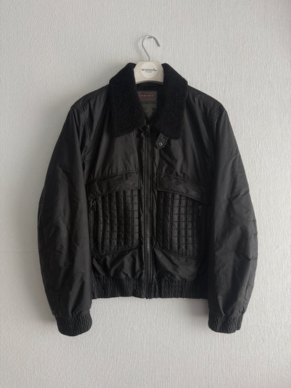 Prada Shearling Collar Bomber Jacket
