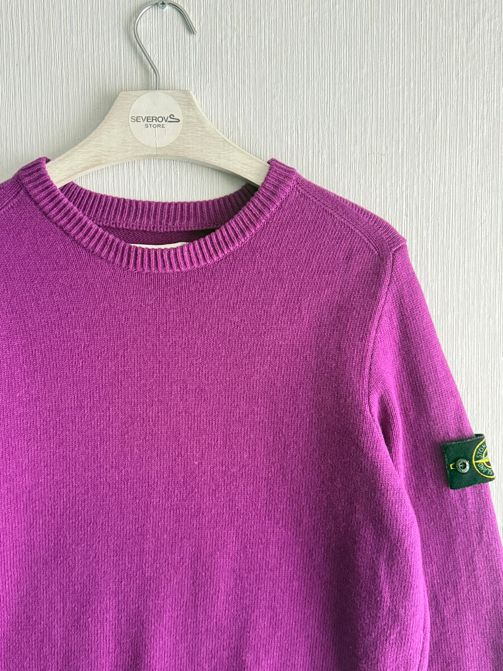 Stone Island AW21 Lambswool Crewneck Knit Sweater