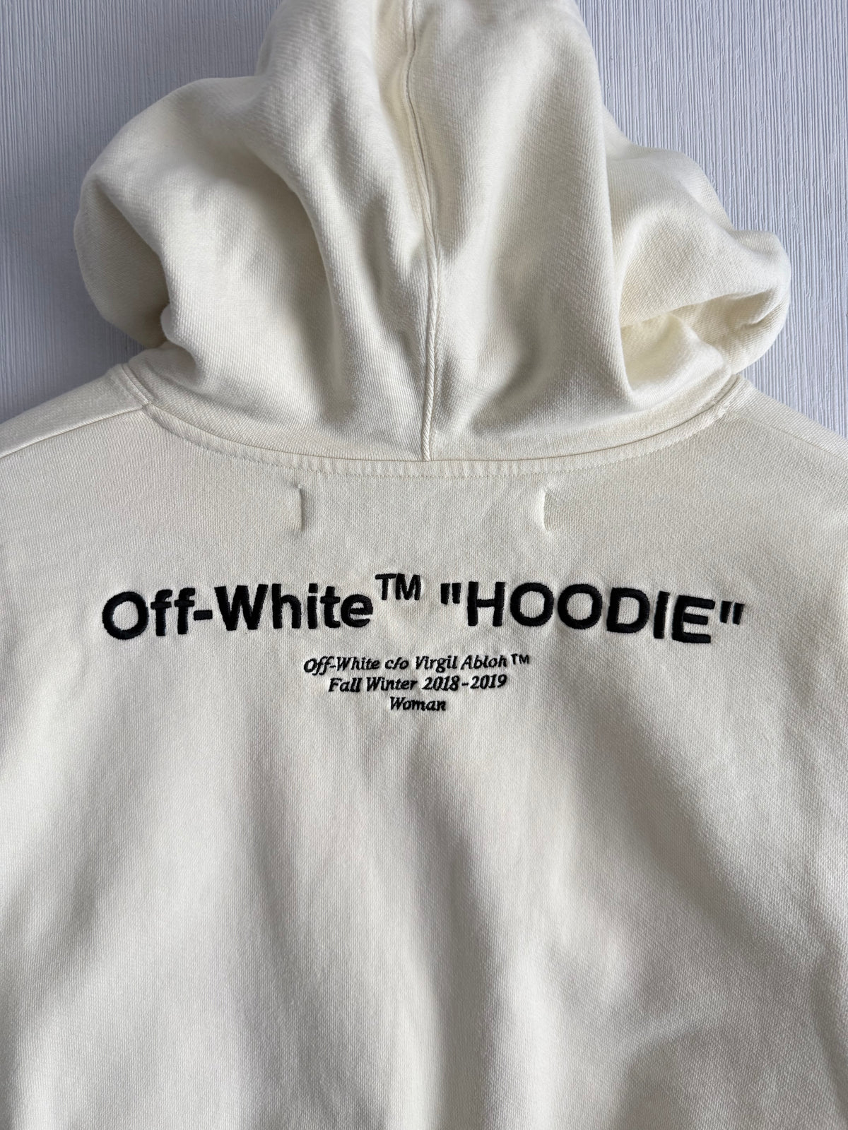 Off-White Cream Cropped Hoodie