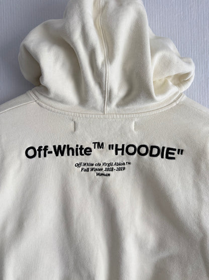 Off-White Cream Cropped Hoodie