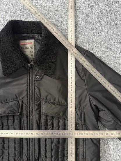 Prada Shearling Collar Bomber Jacket