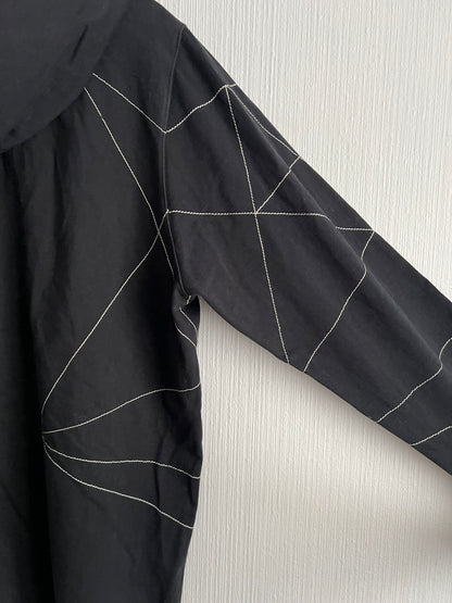Rick Owens Embroidered Geometric Stitch Hoodie SS19 Babel