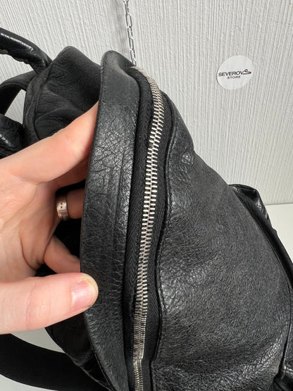 Balenciaga Black Leather Backpack