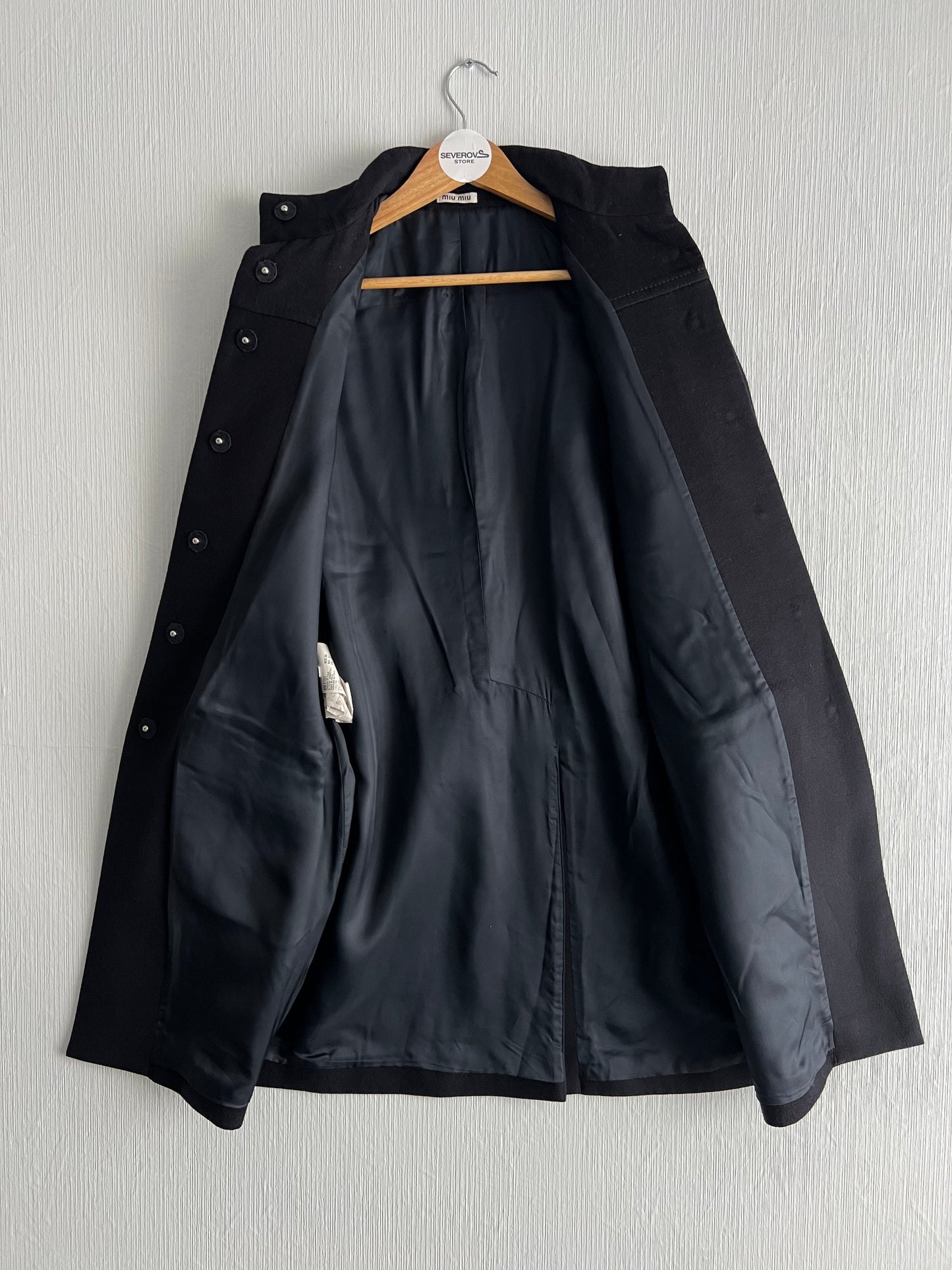 Miu Miu Navy Wool Coat
