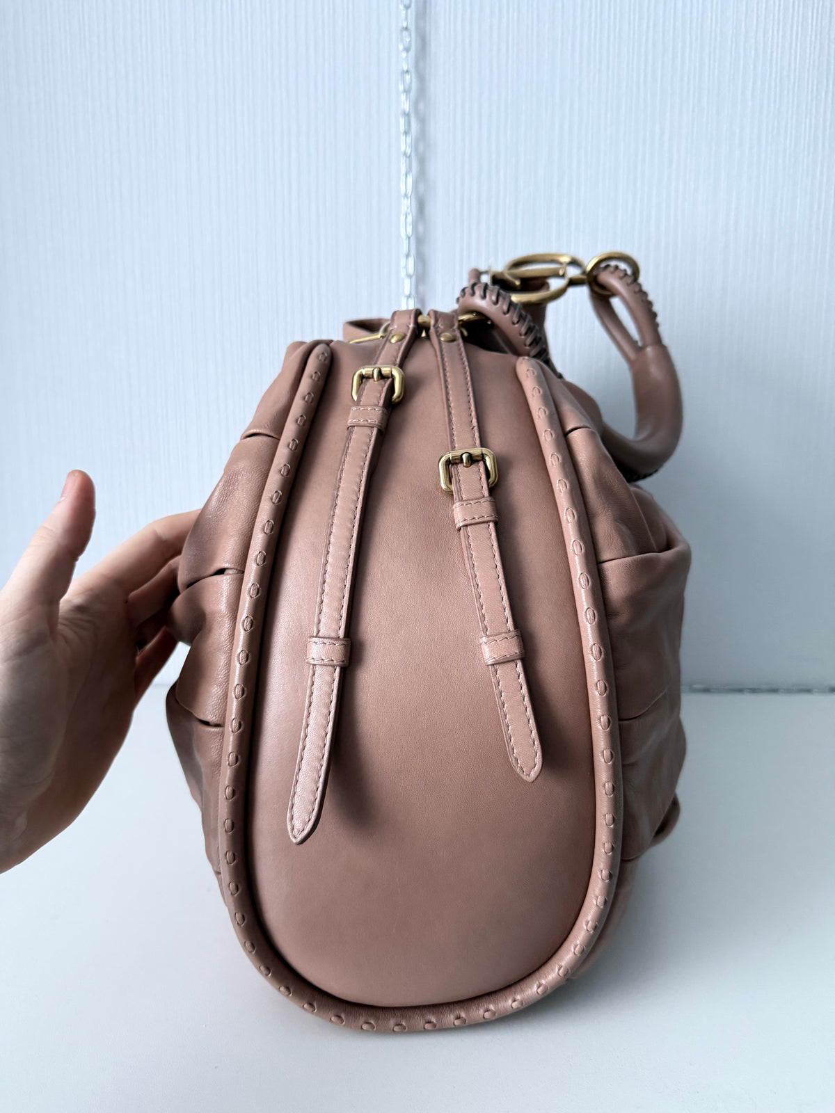 Christian Dior Libertine Large Lambskin Shoulder Hobo Bag