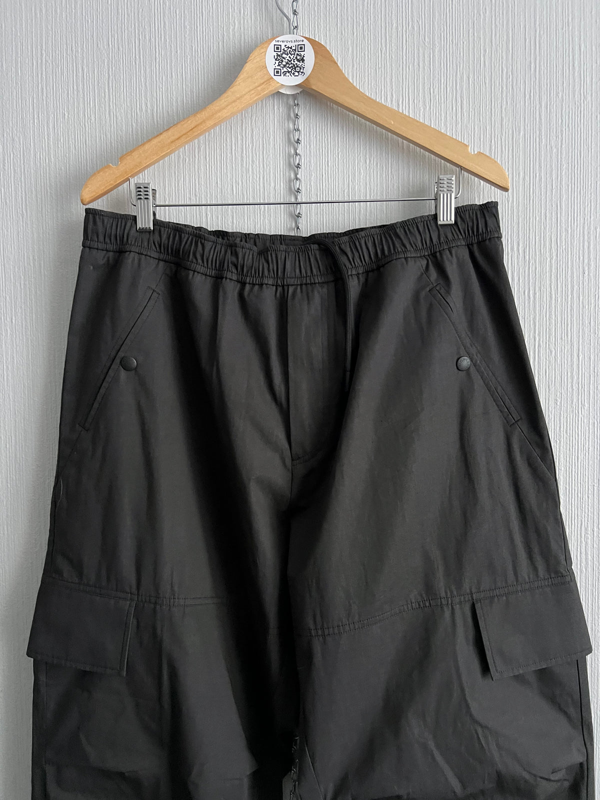 Moncler Black Cotton Mens Cargo Pants