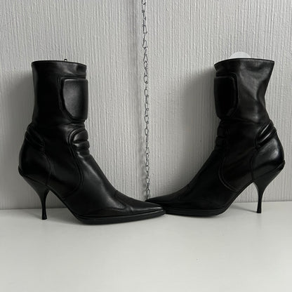 Archive Miu Miu 1999 Leather Biker Heels