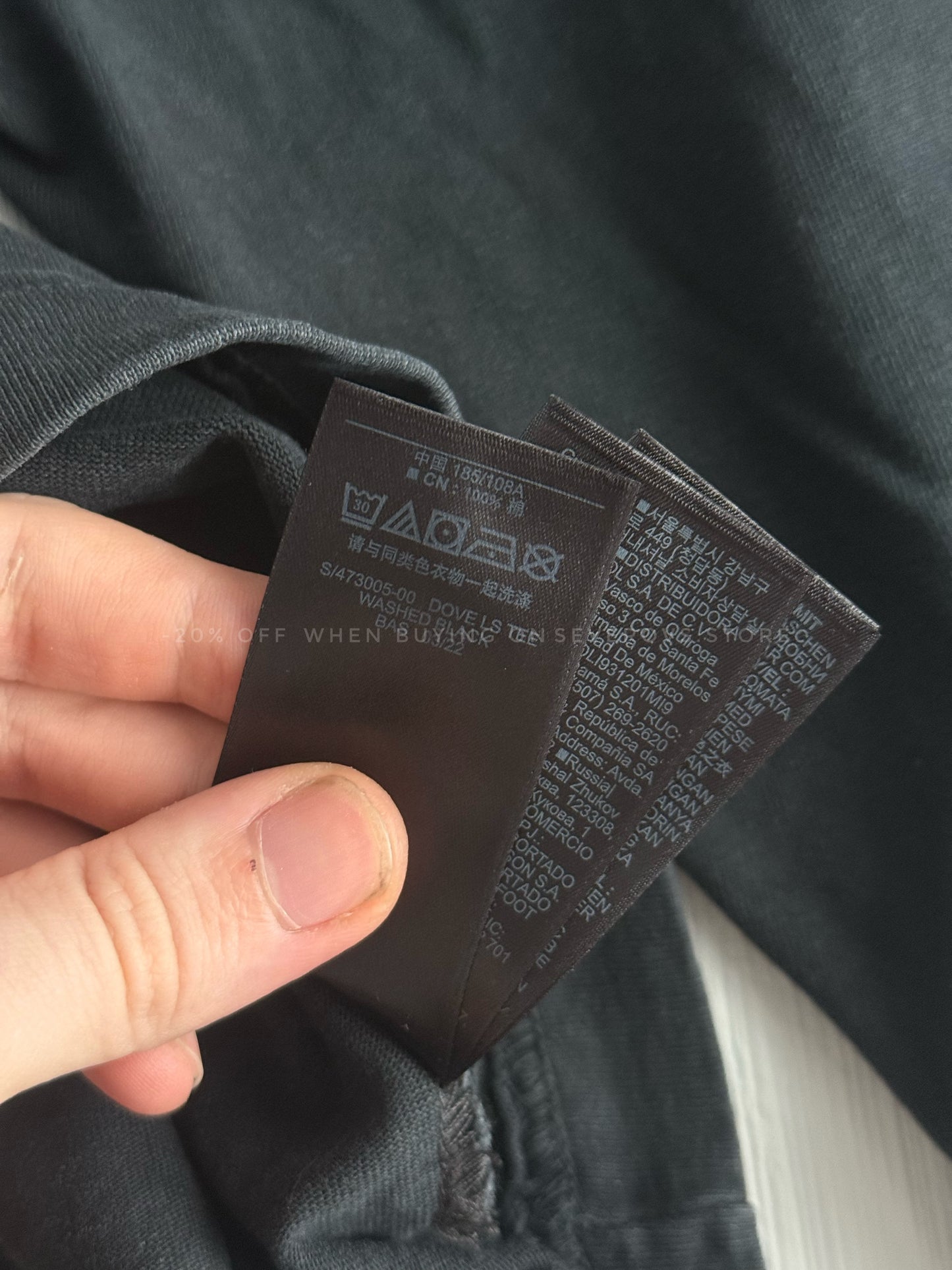 Yeezy Gap Engineered by Balenciaga Black Dove Longsleeve T-shirt