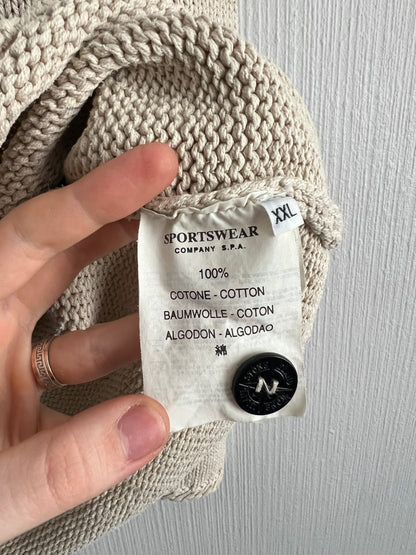 Stone Island Vintage SS1998 Beige Cotton Knit Sweater