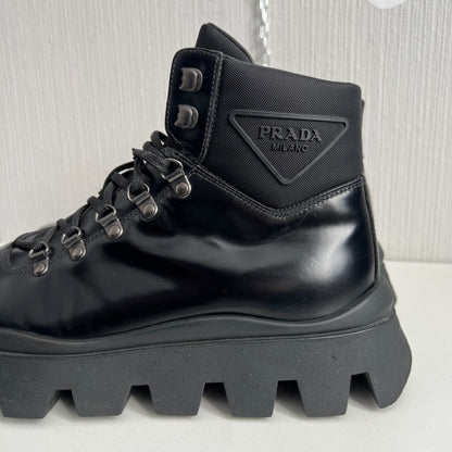 Prada Brushed Spazzolato Leather Brixxen Boots