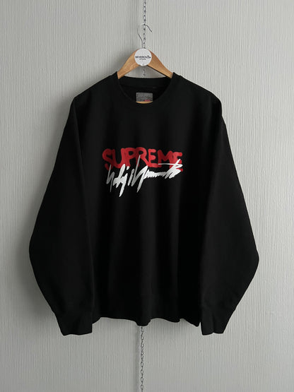 Supreme Yohji Yamamoto Black Cotton Mens Crewneck