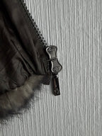 Moncler FW18 Rabbit Fur Camo Zip Up Cardigan Sweater