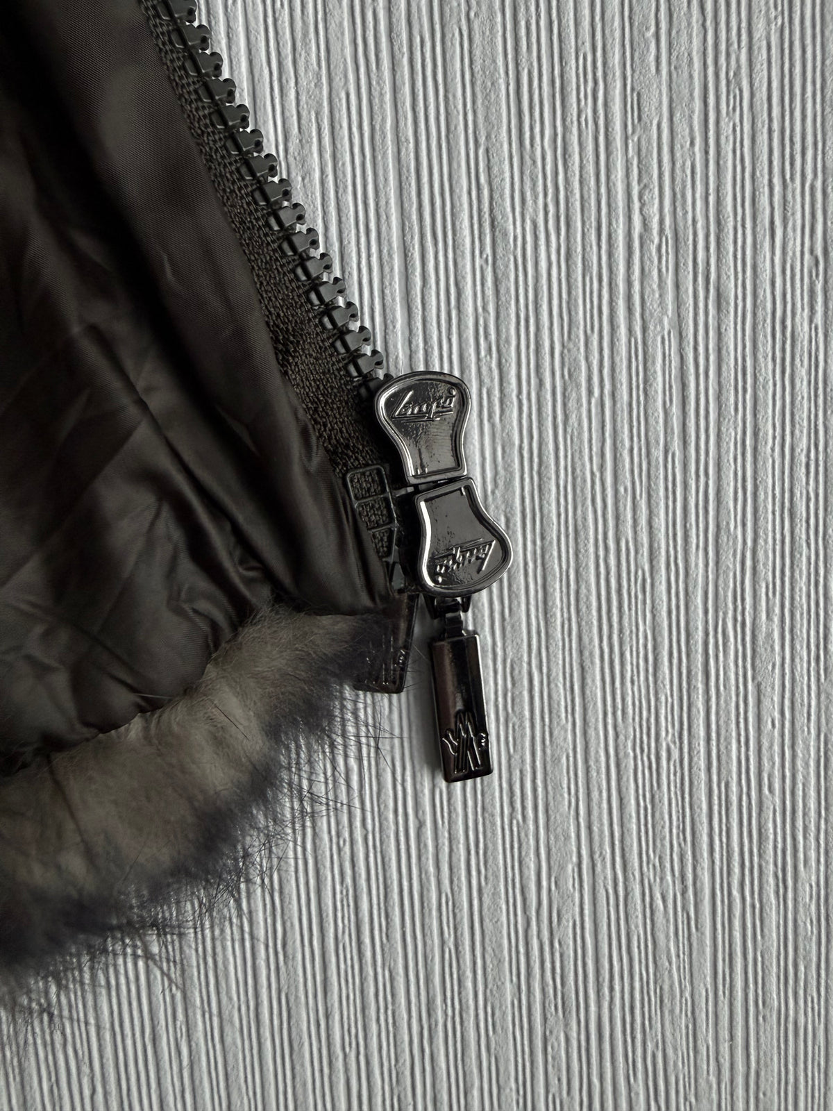 Moncler FW18 Rabbit Fur Camo Zip Up Cardigan Sweater