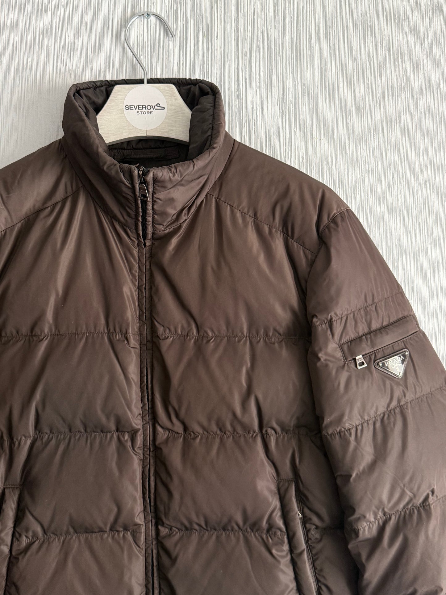 Prada Brown Nylon Down Jacket