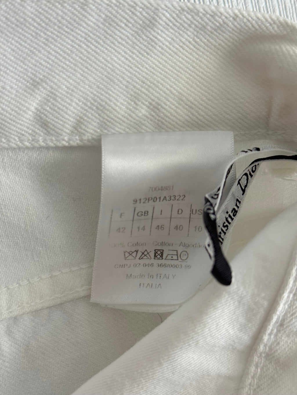 Christian Dior White Denim Set