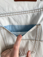 Christian Dior SAMPLE Gazette Print Faded Blue Denim Jeans