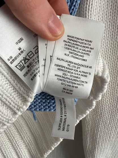 Polo Ralph Lauren American Flag Beach Women’s Sweater in White Ivory