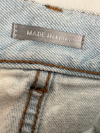 Christian Dior SAMPLE Gazette Print Faded Blue Denim Jeans