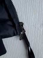Moncler Maglia Down Cardigan in Navy Blue