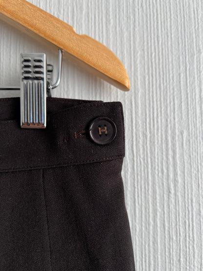 Hermes by Maison Margiela H Button Wool Skirt