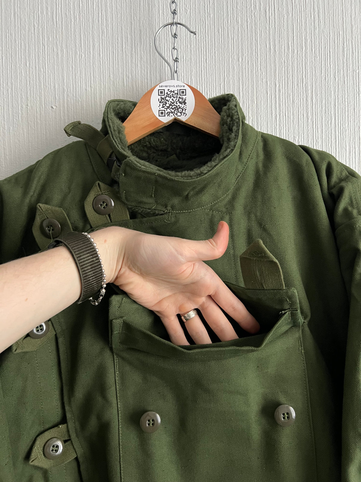 Severov’s Store Authentic Vintage 60s Swedish Military Motorcycle Jacket worn by Pharrell Williams — product photo