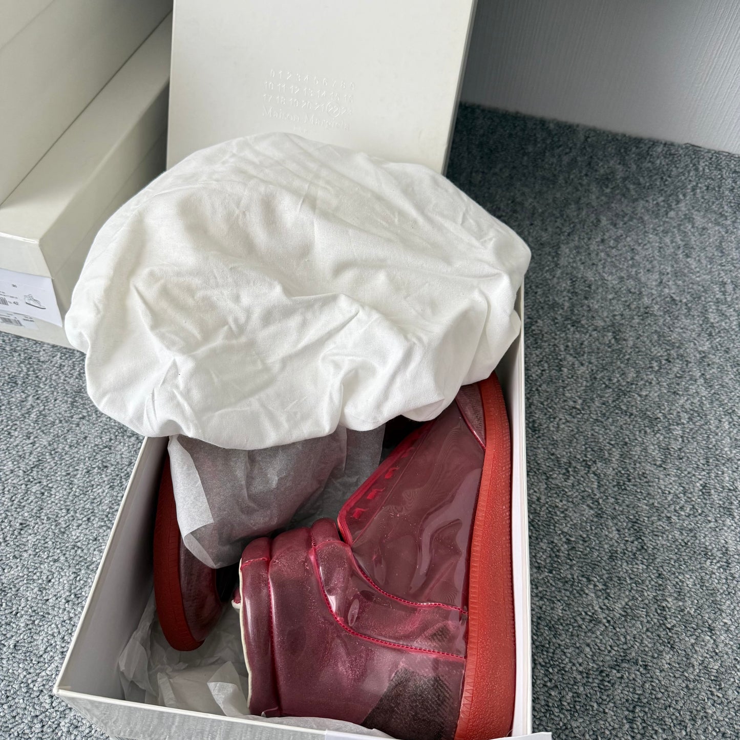 Maison Margiela Future High Top Red PVC Sneakers