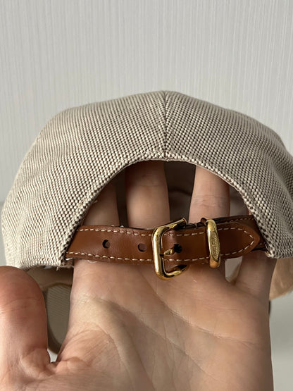 Miu Miu Canvas Baseball Cap Neutral Beige Hat