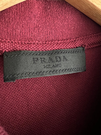 Prada Men’s Cotton Piqué Short Sleeve Slim Fit Polo Shirt