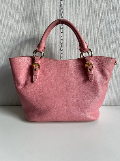 Miu Miu Tote Pink Leather Handbag Bag