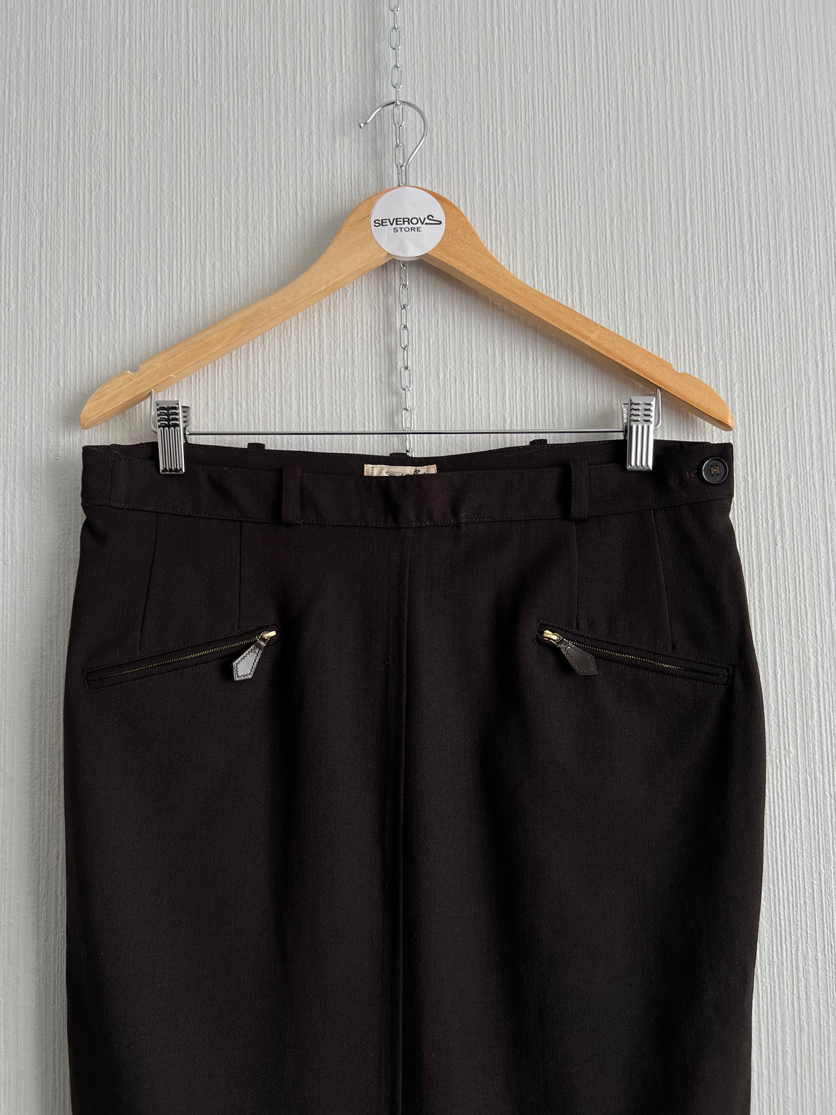 Hermes by Maison Margiela H Button Wool Skirt