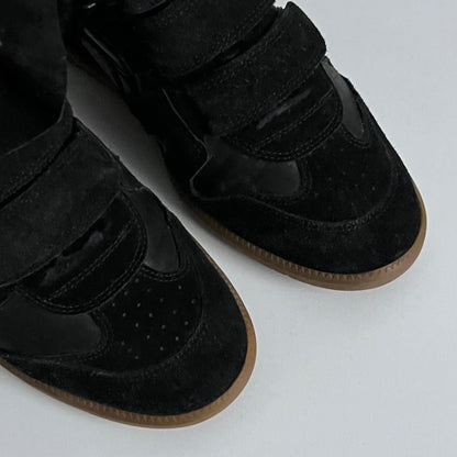 Isabel Marant Bekett Black Suede Leather Trainers Womens Shoes